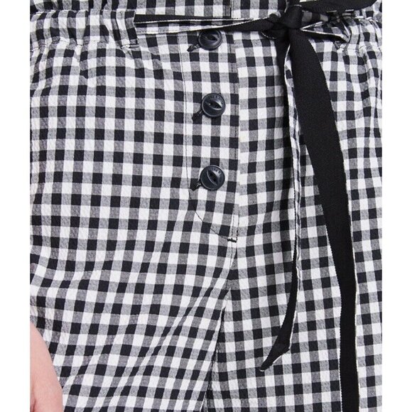 Rag & Bone Camille Gingham Shorts Size 4 Black And - Picture 5 of 7